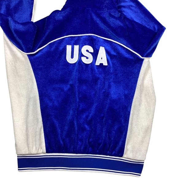 Vintage 1984 USA Olympics X Levi’s terry cloth zip up track jacket